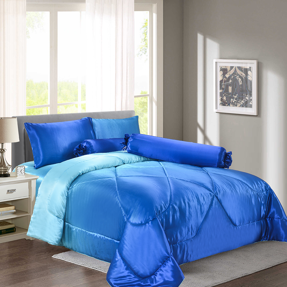 Printing Satin Color 5PCS COMFORTER SET