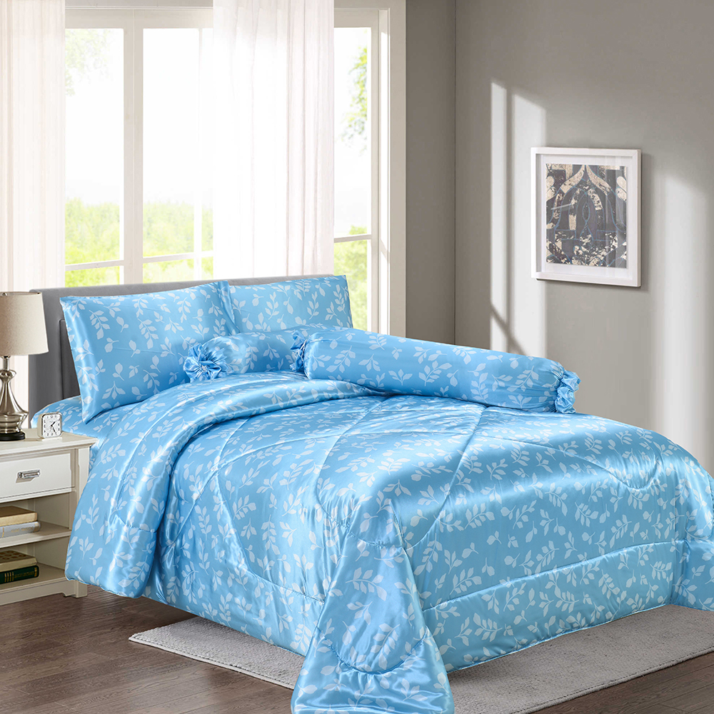 Ensemble de couette en satin d'impression